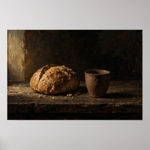 Pain de Vie — Affiche de nature morte au clair-obs