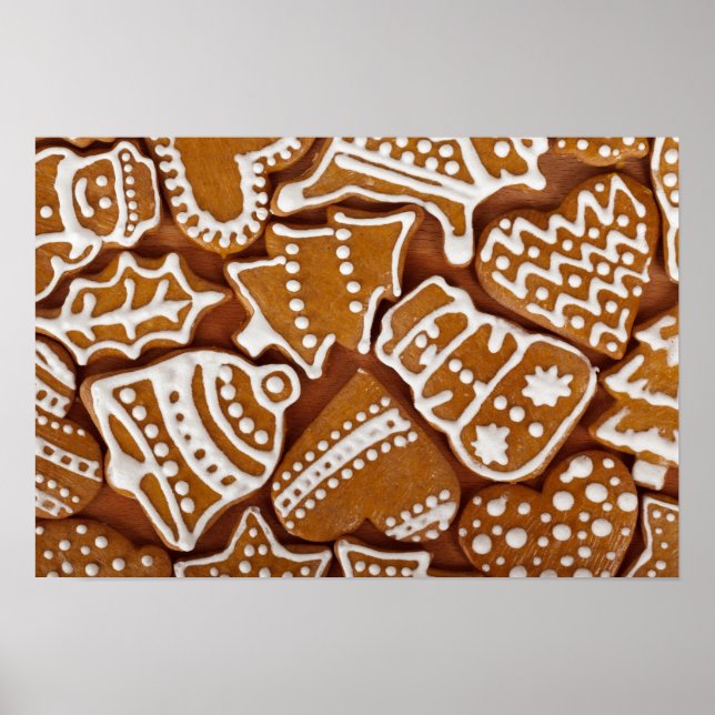 Pain d'épice Cookies affiche de Noël (Devant)