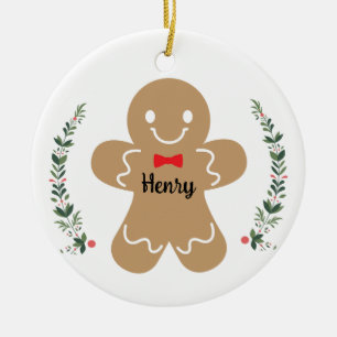 Pain d'épice Garçon Custom Noël Ornement de Noël
