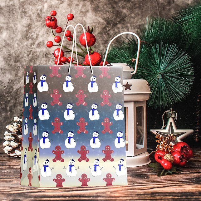 Pain d'épice Hommes et Snowmen, Sac cadeau de Noël (Créateur téléchargé)
