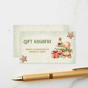 Pain d'épices Baby shower classique Carte d'enregi