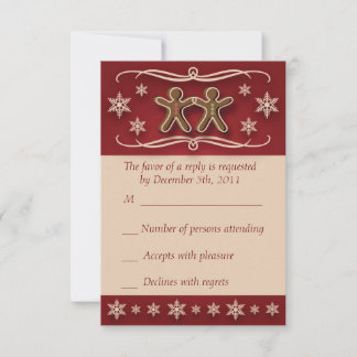Pain d'épices Carte de réponse RSVP Noël