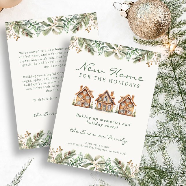 Pain d'épices - Carte de vacances (Gingerbread Home Holiday Card
)