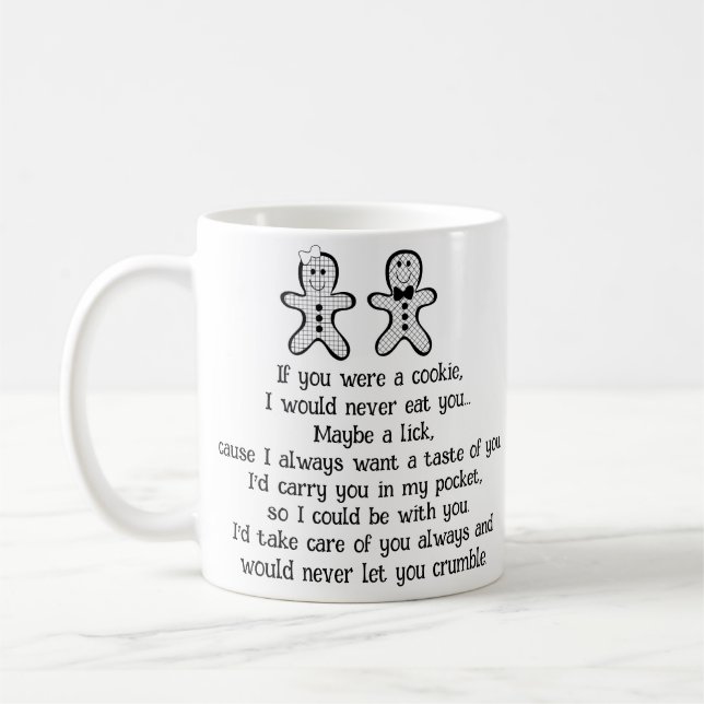 Pain d'épices Cookie Couple Log Mug (Gauche)