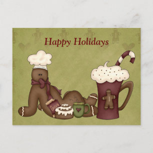 Pain d'épices de carte postale Noël chocolat chaud