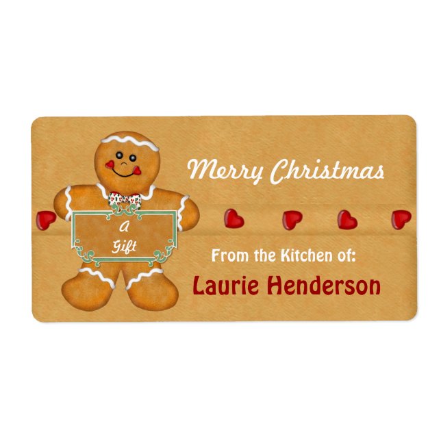 Pain d'épices de Noël de la cuisine Étiquette (Devant)