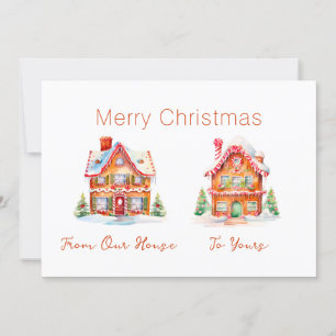 Pain d'épices "De notre maison" Carte de Noël