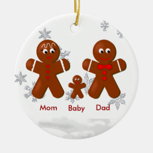Pain d'épices Famille de trois ornement de Noël