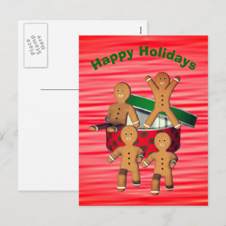 Pain d'épices Hommes Noël Carte postale