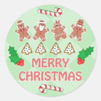 Pain d'épices Joyeux biscuits de Noël Stickers