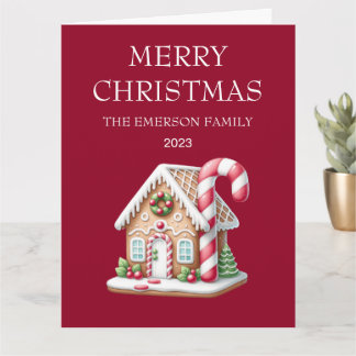 Pain d'épices Maison Joyeux Noël Carte pliée