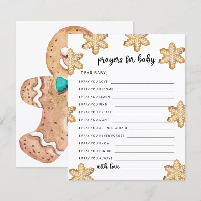 Pain d'épices - prières pour bébé (Devant / Derrière)