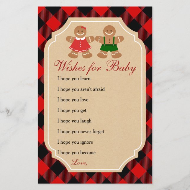 Pain d'épices Vacances Révélation de genre Voeux p (Devant)