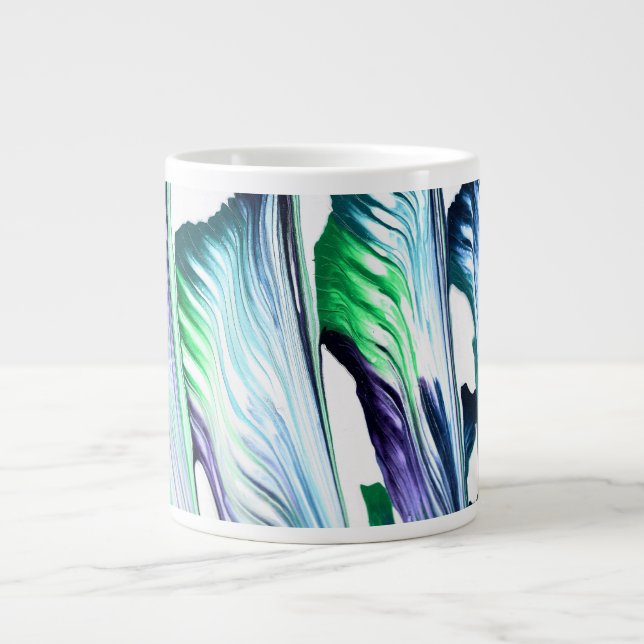 Pain Remover 1 Purple Green Abstract Drink Mug (Devant)