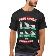 Pain Scale Snowman Trauma Nurse T-shirts