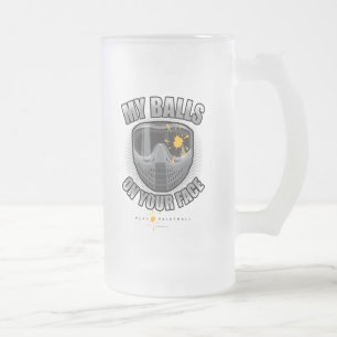 Painball sur votre visage Frosted Glass Beer Mug
