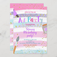 Paint Art Party Anniversaire Invitation