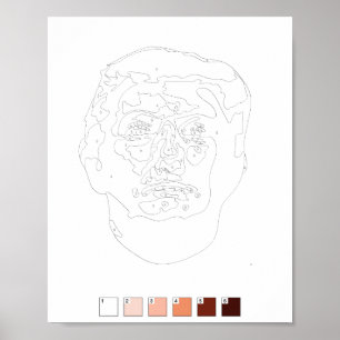 Paint By Numbers Affiche :Donald Trump