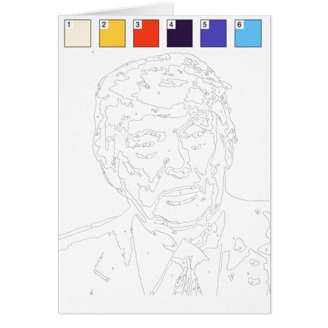 Paint by Numbers Card : Donald Trump 2 (Devant)