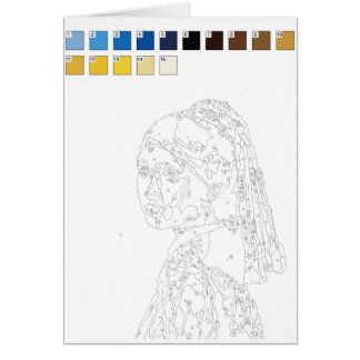 Paint By Numbers Card : Fille avec une oreille de 