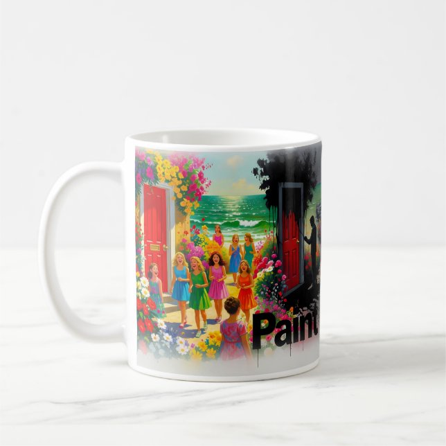 Paint It Black — Du Joie au Deuil Mug Contraste (Gauche)