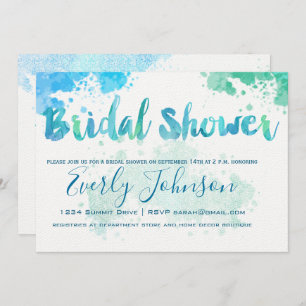 Paint Splat Watercolor Invitations de douche nupti