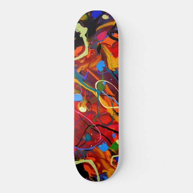 Paint Splatter Abstrait Skateboard (Recto)