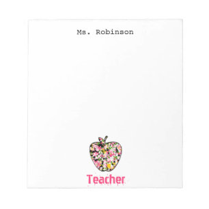 Paint Splatter Apple Teacher Bloc-notes