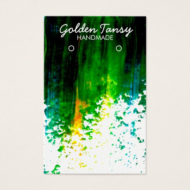 Paint Stripe Earrage Collier Bijoux Carte d'affich (Devant)