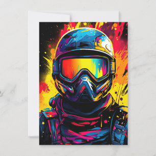 Paintball Anniversaire Invitation numérique ou imp