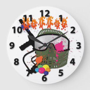 Paintball - horloge murale ronde de Baller