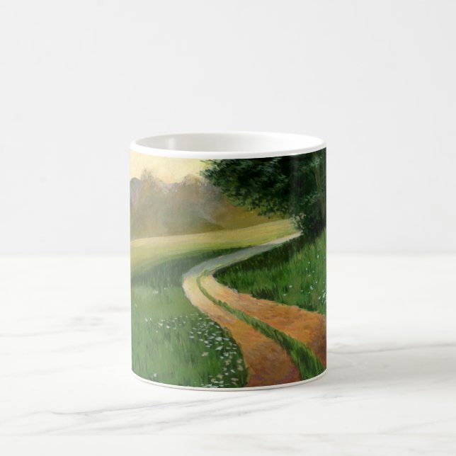 Painted Country Dirt Road Coffee Mug (Centre)