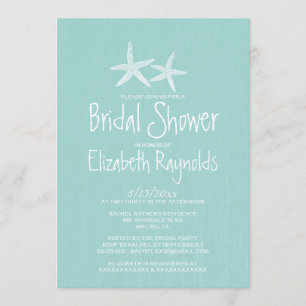 Pair of Starfish Invitations de douches nuptiales