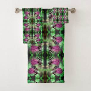 Paire Abstraite Pink Lady Slipper Orchid