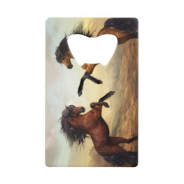 paire de chevaux sauvages  (Devant)