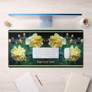 Paire de fleurs de rose jaune personnalisée