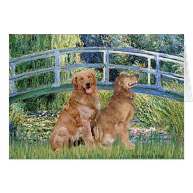 Paire de Golden Retriever 1 - Pont de Lily (Devant horizontal)