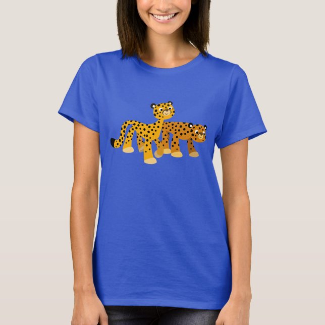 Paire de mignonette caricature Cheetahs T-shirts f (Devant)