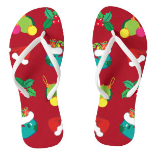 Paire de tongs de Noël