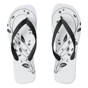 Paire de tongs Élégantes tongs à motif floral et v