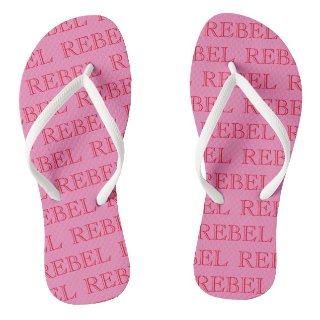 Paire de tongs - REBEL Rose et Blanc (Semelle)