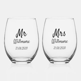 Paire de verres à vin - Mr & Mrs Willmore Design