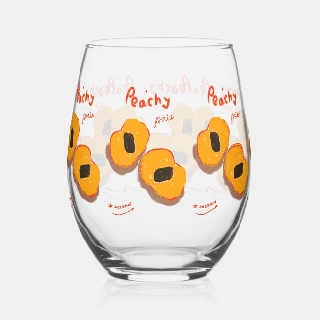 Paire de verres pêche imprimés (Recto)
