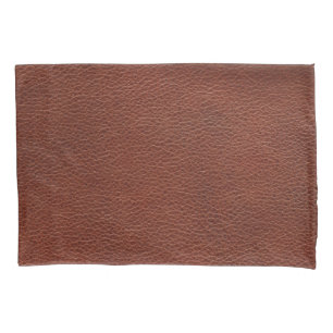 Paire en cuir des taies d'oreiller de taille stand