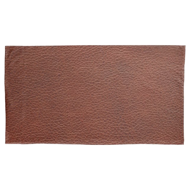 Paire en cuir des taies d'oreiller King Size (devant-gauche)