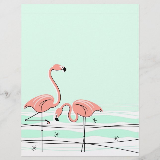 paire Flamant rose Aqua (Devant)
