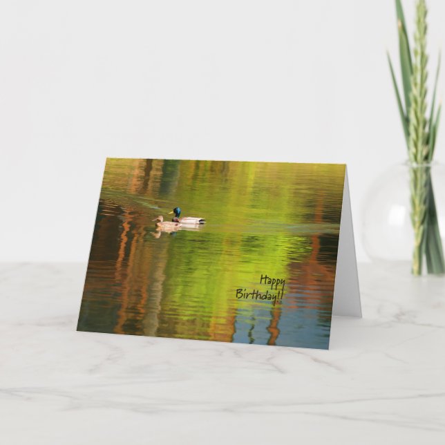 Paire Mallard - Carte Anniversaire (Devant)