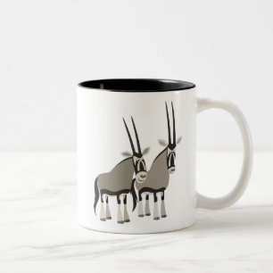 Paire mignonne de caricature Oryxes Mug