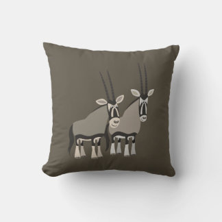 Paire mignonne de Coussin d'oryxes de dessin animé