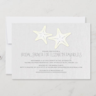 Paire mignonne de Starfish Invitations de douche n
